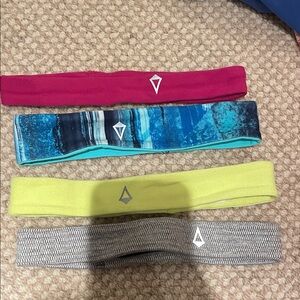 Lululemon Athletica Vibrant Headband Set - Pink, Blue, Yellow, Gray